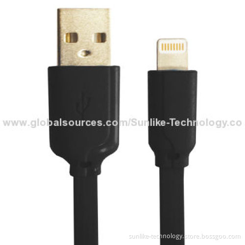 Lightning Cable with MFI, Flat, High-end Nylon Braiding Jacket